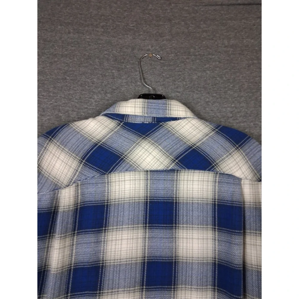Columbia Mens Jacket S Blue Plaid Flannel Fleece Lined Shacket Gorp Fall Hiking